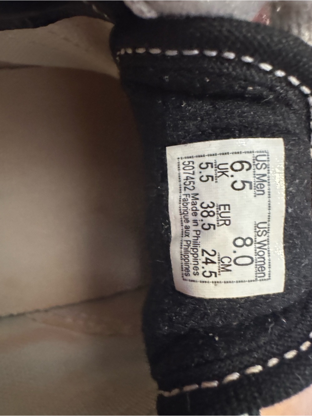 Vans Black and White Old Skool Low Top Sneakers - Picture 5 of 5